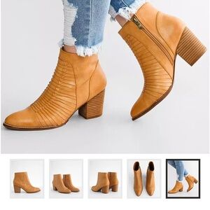 BEAST FASHION Tan Ankle Booties